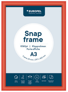 Image EUROPEL Plakatrahmen, DIN A4, 25 mm, rot