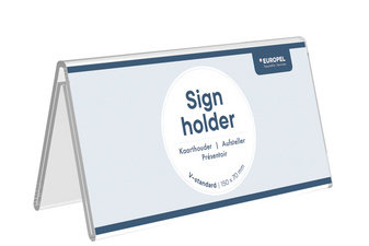 Image EUROPEL Tisch-Namensschild, 210 x 100 mm, Dach-Form