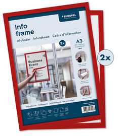 Image EUROPEL Magnetrahmen INFO FRAME, DIN A3, rot