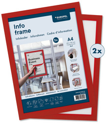 Image EUROPEL Magnetrahmen INFO FRAME, DIN A4, rot