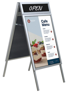 Image EUROPEL Plakatständer mit Topschild, A1, silber