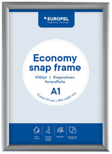Image EUROPEL Plakatrahmen ECONOMY, DIN A5, 25 mm, silber eloxiert