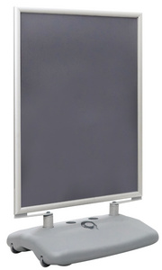 Image EUROPEL Kundenstopper SWING, DIN B1, 700 x 1.440 mm, grau