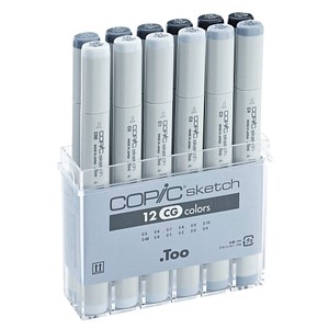 Image COPIC Marker sketch, 12er Set "Grautöne CG