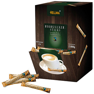 Image HELLMA Fairtrade Rohrohrzucker-Sticks 500x4,0 g