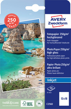 Image AVERY Zweckform Inkjet Fotopapier PREMIUM, 13 x 18 cm, weiß