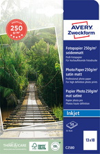 Image AVERY Zweckform Inkjet Fotopapier PREMIUM, 13 x 18 cm, weiß
