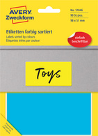 Image AVERY Zweckform Vielzweck-Eiketten, 98 x 51 mm, farbig