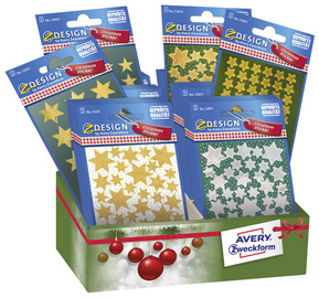 Image AVERY Zweckform ZDesign Weihnachts-Sticker "Sterne", Display