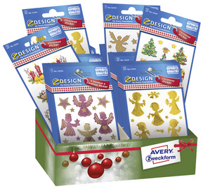 Image AVERY Zweckform ZDesign Weihnachts-Sticker "Engel", Display