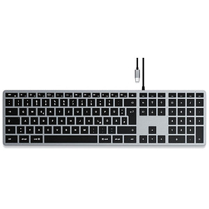 Image SATECHI SLIM W3 Tastatur kabelgebunden grau, silber