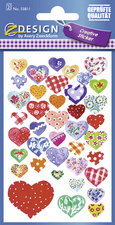 Image ZDesign CREATIVE Sticker "Herzen", geglimmert, bunt