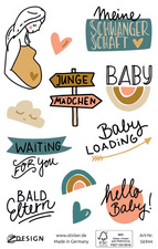 Image AVERY Zweckform ZDesign Sticker CREATVE "Schwangerschaft