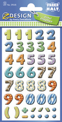 Image ZDesign SCHOOL Zahlen-Etiketten, Zahlen: 0-9, bunt