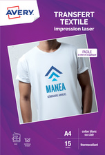 Image AVERY T-Shirt Transferfolie, DIN A4, weiß