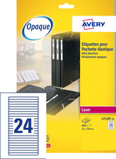 Image AVERY Etiquette de classement adhésive, 134 x 11 mm, blanc