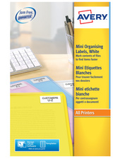 Image AVERY Mini étiquette d'adresse laser, 45,7 x 16,9 mm, blanc