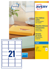 Image AVERY Etiquette d'adresse jet d'encre, 63,5 x 38,1 mm