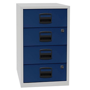 Image BISLEY Home Standcontainer lichtgrau, oxfordblau 4 Auszüge 41,3 x 40,0 x 67,2 cm