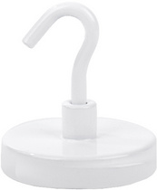 Image pavo Hakenmagnet, weiß, Durchmesser: 36 mm, 2er Pack