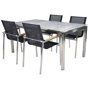 Image greemotion Sitzgruppe Sydney / silber Textilene, Metall, 5-teilig