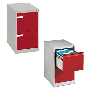 Image CP C 2000 Acurado Hängeregistraturschrank lichtgrau, rubinrot mit 2 Schubladen 43,3 x 59,0 x 73,3 cm