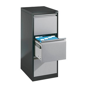 Image CP C 2000 Acurado Hängeregistraturschrank anthrazit, silber mit 3 Schubladen 43,3 x 59,0 x 104,5 cm