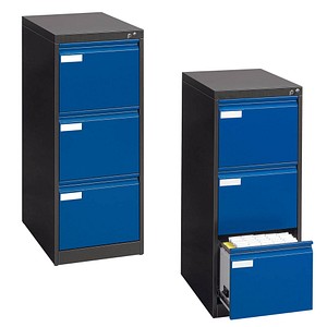 Image CP C 2000 Acurado Hängeregistraturschrank anthrazit, enzianblau mit 3 Schubladen 43,3 x 59,0 x 104,5 cm