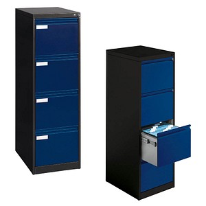 Image CP C 2000 Acurado Hängeregistraturschrank anthrazit, enzianblau mit 4 Schubladen 43,3 x 59,0 x 135,7 cm