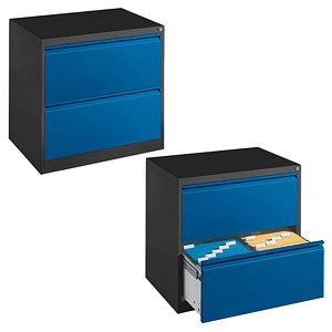 Image CP C 2000 Acurado Hängeregistraturschrank grau, blau mit 2 Schubladen 78,7 x 59,0 x 73,3 cm