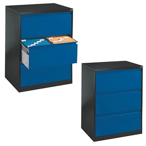 Image CP C 2000 Acurado Hängeregistraturschrank grau, blau mit 3 Schubladen 78,7 x 59,0 x 104,5 cm