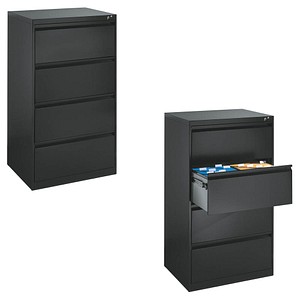 Image CP C 2000 Acurado Hängeregistraturschrank grau mit 4 Schubladen 78,7 x 59,0 x 135,7 cm