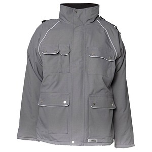 Image PLANAM® unisex Parka CANVAS 320 grau, schwarz Größe L