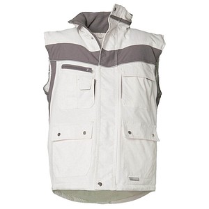 Image PLANAM® unisex Winterweste PLALINE weiß, zink Größe XL