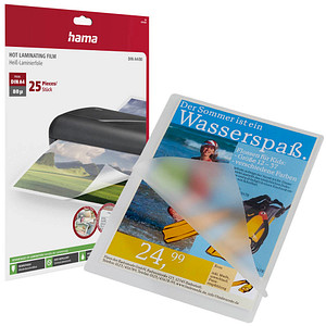 Image 25 hama Laminierfolien glänzend für A4 80 micron