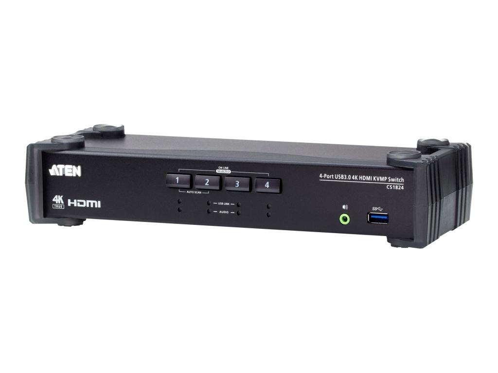 Image ATEN CS1824 KVMP-Switch 4-fach, 4K HDMI, USB 3.0, Audio