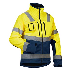 Image BLAKLÄDER® unisex Warnjacke 4900 gelb, marine Größe 4XL