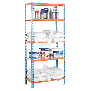 Image Simon Rack Schwerlastregal KIT MADERCLICK 5/400 458100025189045 blau 90,0 x 40,0 x 180,0 cm