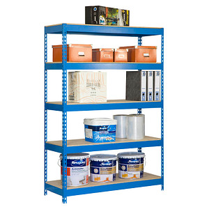 Image Simon Rack Schwerlastregal KIT BRICOFORTE 1204-5 CHIPBOARD 448100040201245 blau 120,0 x 45,0 x 200,0 cm