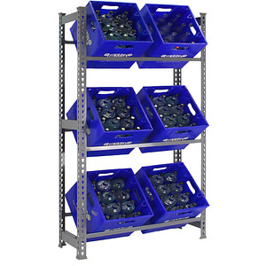 Image Simon Rack Schwerlastregal KIT SIMONBOTTLE 3 GRIS 330100024188033 grau 80,0 x 30,0 x 180,0 cm