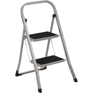 Image Klapptritt silber 2 Stufen, H: 81,0 cm