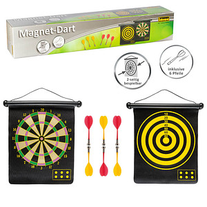 Image Idena Magnet-Dartscheibe mit Darts schwarz