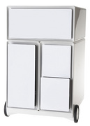 Image PAPERFLOW Rollcontainer "easyBox" , 1 Schub, weiß / schwarz Polystyrol