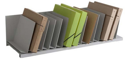 Image PAPERFLOW Schrägablage, aus Polystyrol, 15 Fächer, grau