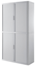 Image PAPERFLOW Rollladenschrank easyOffice, 4 Böden, weiß / weiß