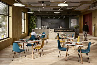 Image PAPERFLOW Bistrotisch PALOMBA, (B)800 x (T)800 mm, weiß