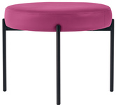 Image PAPERFLOW Hocker GAIA, rund, Kunstlederbezug, lila