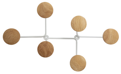 Image ALBA Garderobenhaken/Wandgarderobe "PMSIX", weiß