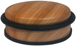 Image ALBA Türstopper, Edelstahl-Oberfläche, Holz-Optik