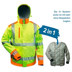 Image elysee® unisex Warnjacke RICKMER gelb, orange Größe S